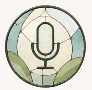 Stained-glass microphone medallion